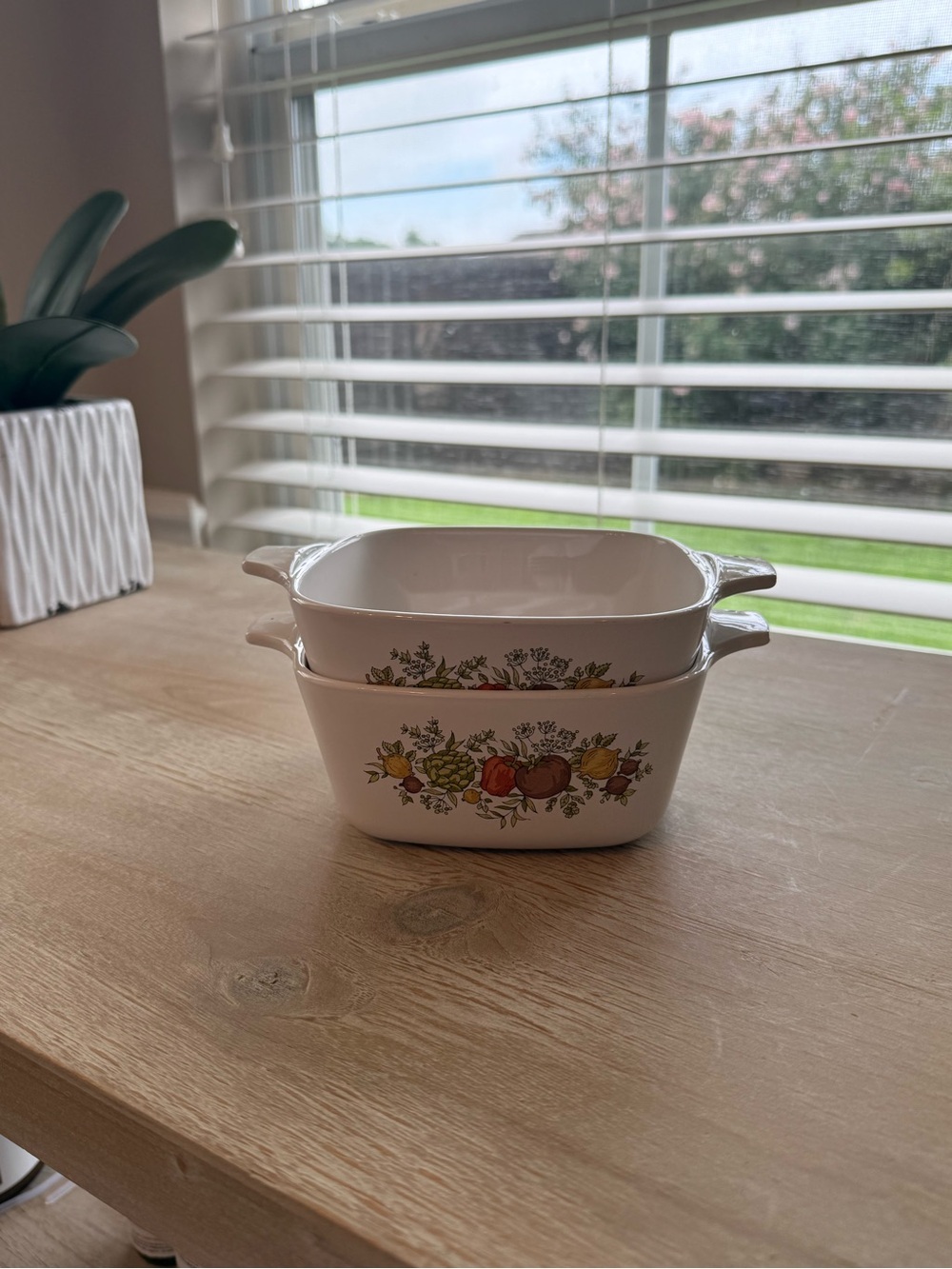 Set of 2 Vintage Corning Ware Spice Of Life P-43-B 2 3/4 Cup Casseroles